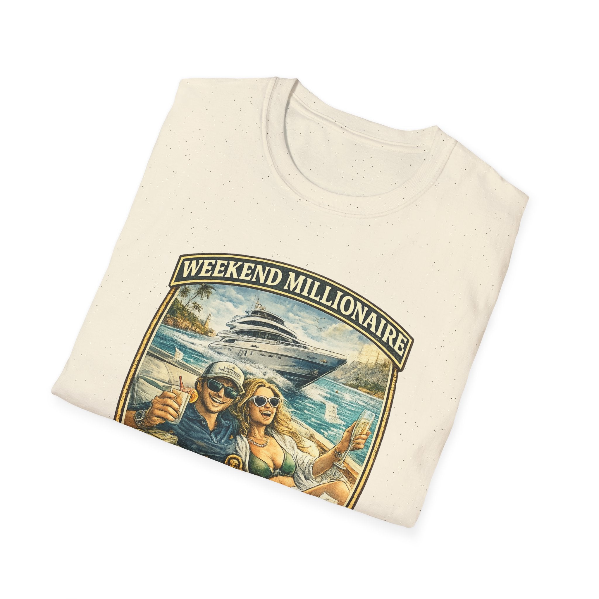Weekend Millionaire Yacht Club T-Shirt – Funny Beach Vacation Tee