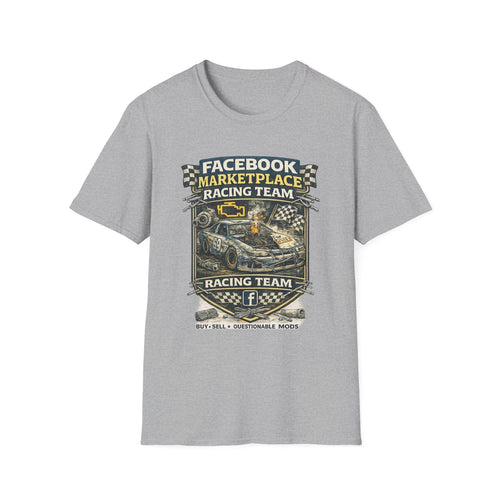 Facebook Marketplace Racing Team T-Shirt — Vintage Racing Car Graphic Tee