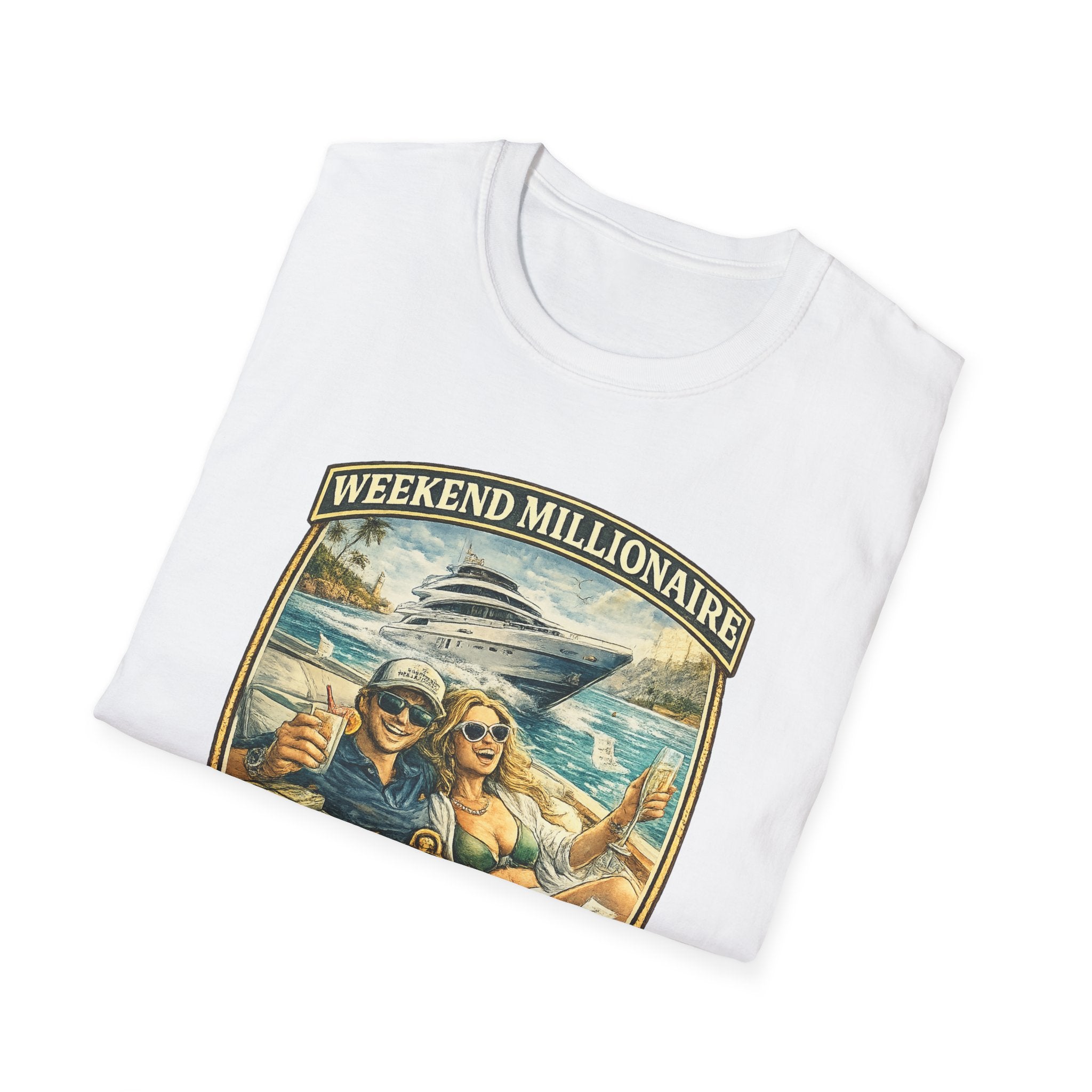 Weekend Millionaire Yacht Club T-Shirt – Funny Beach Vacation Tee