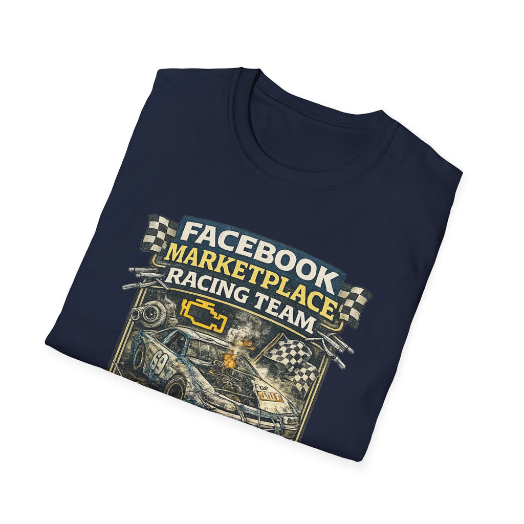 Facebook Marketplace Racing Team T-Shirt — Vintage Racing Car Graphic Tee