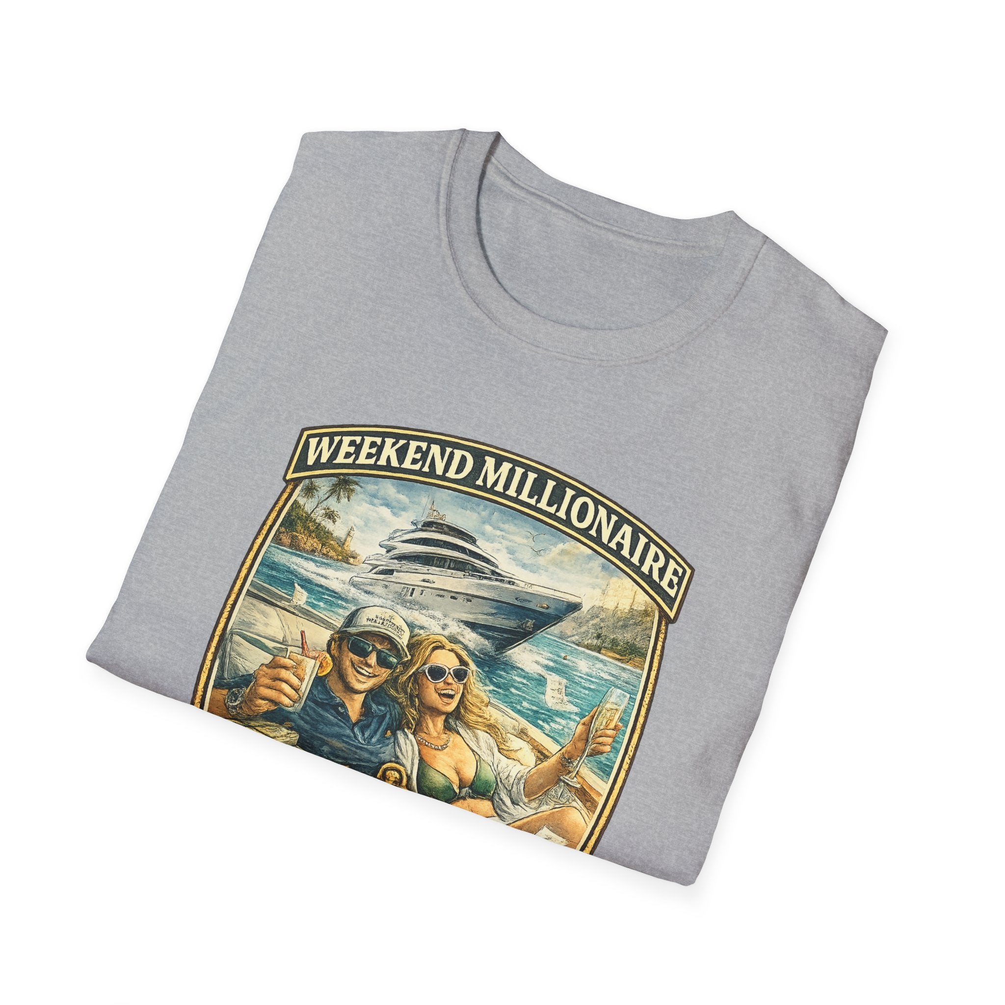 Weekend Millionaire Yacht Club T-Shirt – Funny Beach Vacation Tee