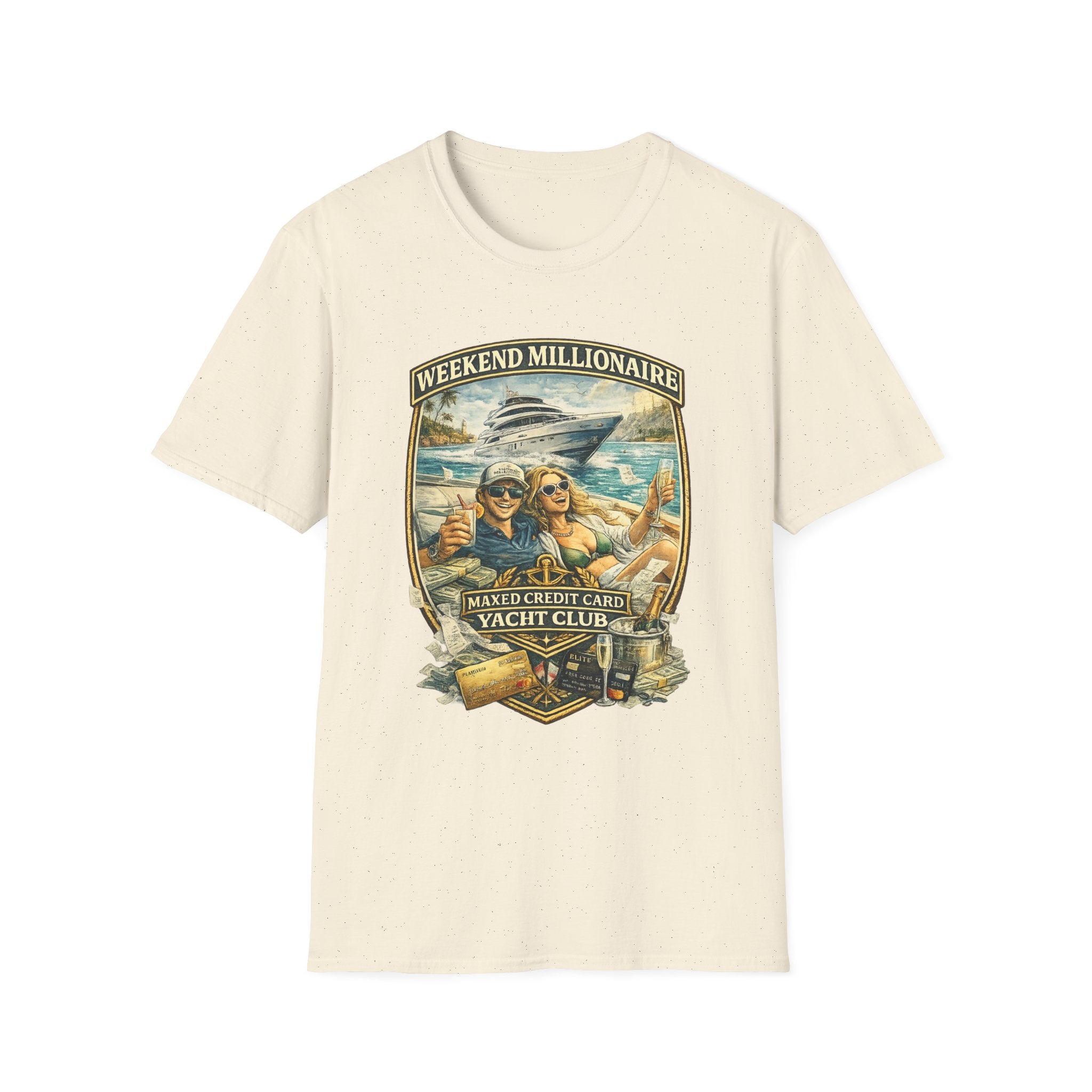 Weekend Millionaire Yacht Club T-Shirt – Funny Beach Vacation Tee