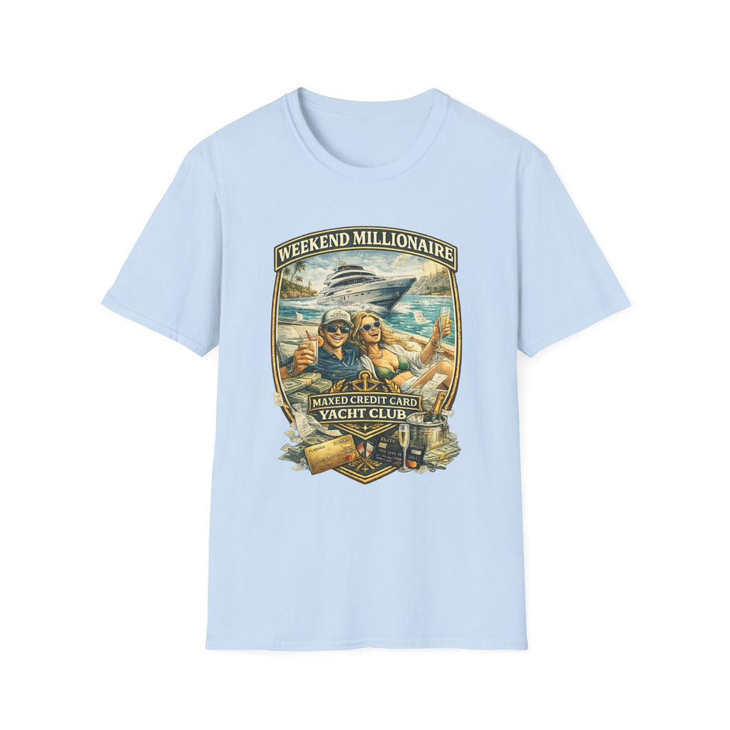 Weekend Millionaire Yacht Club T-Shirt – Funny Beach Vacation Tee