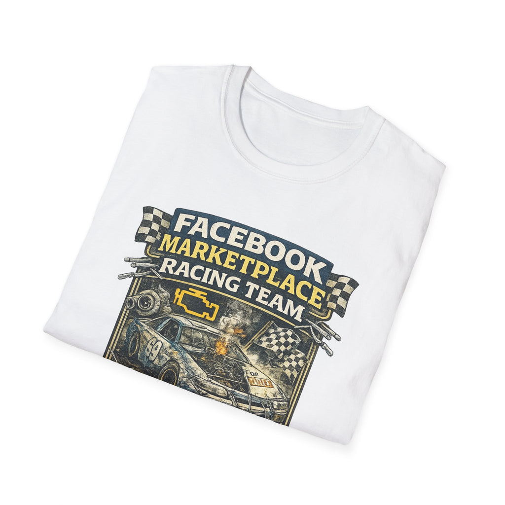 Facebook Marketplace Racing Team T-Shirt — Vintage Racing Car Graphic Tee